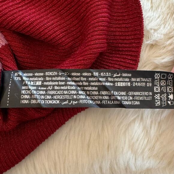 Zara Stripe Metallic Thread Knitwear Cardigan Sweater Small NWT - Picture 11 of 15